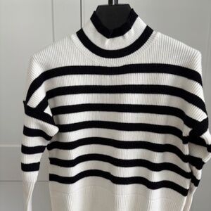 Mila Paloma White/Black Sweater, Size 2